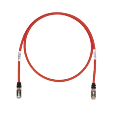 Patch Cord Cat6A, Blindado S/FTP, CM/LS0H, 7.62 Metros (25 Pies), Color Rojo
