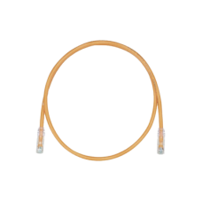Cable de Parcheo, UTP Cat5e, Diámetro Reducido (28AWG), Color Naranja, 0.30 Metros (1 Pie)