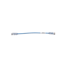 Cable de Parcheo UTP Cat6A, CM/LSZH, Diámetro Reducido (28AWG), Color Azul, 20 cm (7.87 pulgadas). Cable de Parcheo UTP Cat6A, CM/LSZH, Diámetro Reducido (28AWG), Color Azul, 20 cm (7.87 pulgadas).