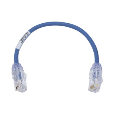 Cable de Parcheo UTP Cat6A, CM/LSZH, Diámetro Reducido (28AWG), Color Azul, 0.3 Metros (1 Pie) Cable de Parcheo UTP Cat6A, CM/LSZH, Diámetro Reducido (28AWG), Color Azul, 0.3 Metros (1 Pie)