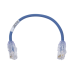 Cable de Parcheo UTP Cat6A, CM/LSZH, Diámetro Reducido (28AWG), Color Azul, 0.3 Metros (1 Pie)