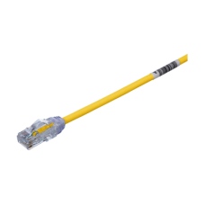Cable de Parcheo UTP Cat6A, CM/LSZH, Diámetro Reducido (28AWG), Color Amarillo, 0.3 Metros (1 Pie) Cable de Parcheo UTP Cat6A, CM/LSZH, Diámetro Reducido (28AWG), Color Amarillo, 0.3 Metros (1 Pie)