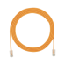 Cable de Parcheo UTP Cat6A, CM/LSZH, Diámetro Reducido (28AWG), Color Naranja, 0.91 Metros (3 Pies)