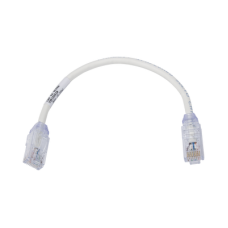 Cable de Parcheo UTP, Cat6A, Diámetro Reducido (28 AWG), CM/LSZH, Color Blanco Mate, 20.3 cm (8 Pulgadas)