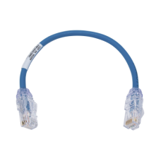 Cable de Parcheo UTP, Cat6A, Diámetro Reducido (28 AWG), CM/LSZH, Color Azul, 20.3 cm (8 pulgadas)