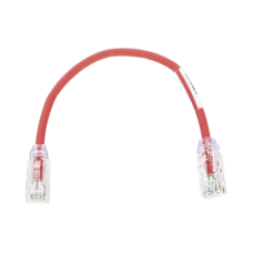 Cable de Parcheo UTP, Cat6A, Diámetro Reducido (28 AWG), CM/LSZH, Color Rojo, 20.3 cm (8 Pulgadas)