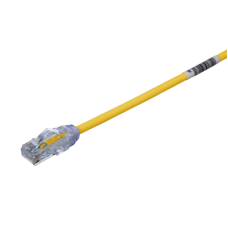 Cable de Parcheo UTP, Cat6A, Diámetro Reducido (28 AWG), CM/LSZH, Color Amarillo, 20.3 cm (8 Pulgadas)