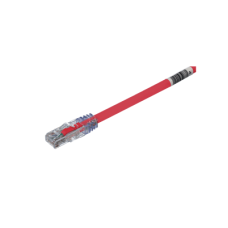 Cable de Parcheo UTP, Cat6A, 24 AWG, CM, Color Rojo, 7.62 Metros (25 Pies)