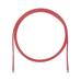Cable de Parcheo UTP, Cat6A, 24 AWG, CM, Color Rojo, 1.52 Metros (5 Pies)