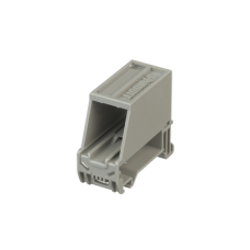 Adaptador de 1 Puerto, Para Conectores Tipo Mini-Com, Blindado, Montaje en Riel Din Estándar de 35 mm (1.38 Pulgadas), Color Gris Internacional