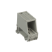Adaptador de 1 Puerto, Para Conectores Tipo Mini-Com, Blindado, Montaje en Riel Din Estándar de 35 mm (1.38 Pulgadas), Color Gris Internacional