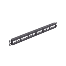 Panel de Parcheo Modular Mini-Com (Sin Conectores), Plano, Sin Blindaje, de 24 Puertos, 1UR
