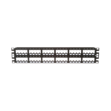 Panel de Parcheo Modular Mini-Com (Sin Conectores), Plano de Instalación al Ras, Sin Blindaje, de 48 Puertos, 2UR