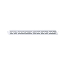 Panel de Parcheo Modular Mini-Com (Sin Conectores), Plano, Sin Blindaje, Alta Densidad, de 48 Puertos, Color Blanco, 1 UR