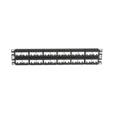 Panel de Parcheo Modular Mini-Com (Sin Conectores), Plano, Sin Blindaje, de 48 Puertos, 2 UR