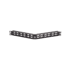 Panel de Parcheo Modular Mini-Com (Sin Conectores), Angulado, Sin Blindaje, Alta Densidad, de 48 Puertos, 1UR