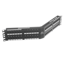 Panel de Parcheo de Impacto (110), Angulado, Categoría 6A, de 48 Puertos, 2UR