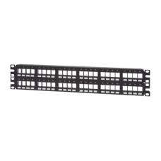Panel de Parcheo Modular Keystone (Sin Conectores), Numerado y Espacio para Etiquetas, de 48 Puertos, 2UR