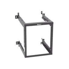 Rack PanZone® de Montaje en Pared, de 19in, Profundidad Ajustable, Rieles Numerados y Roscados #12-24, 12 UR, Color Negro Rack PanZone® de Montaje en Pared, de 19in, Profundidad Ajustable, Rieles Numerados y Roscados #12-24, 12 UR, Color Negro