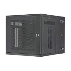Gabinete PanZone de Montaje en Pared, de 19in, Puerta Perforada, 12 UR, 762mm de Profundidad, Color Negro