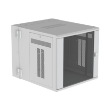 Gabinete PanZone de Montaje en Pared, de 19in, Puerta con Ventana de Seguridad, 12 UR, 762mm de Profundidad, Color Blanco