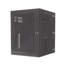 Gabinete PanZone de Montaje en Pared, de 19in, Puerta Ventilada, 18 UR, 762mm de Profundidad, Color Negro