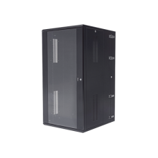 Gabinete PanZone de Montaje en Pared, de 19in, Puerta con Ventana de Seguridad, 26 UR, 762mm de Profundidad, Color Negro