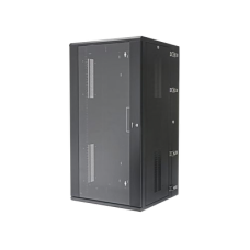 Gabinete PanZone de Montaje en Pared, de 19in, Puerta con Ventana de Seguridad, 26 UR, 635mm de Profundidad, Color Negro