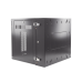 Gabinete PanZone de Montaje en Pared, de 19in, Puerta Ventilada, 12 UR, 635mm de Profundidad, Color Negro