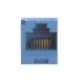 Conector Jack RJ45 Estilo TG, Mini-Com, Categoría 5e, de 8 Posiciones y 8 Cables, Color Azul