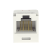 Conector Jack RJ45 Estilo TG, Mini-Com, Categoría 5e, de 8 Posiciones y 8 Cables, Color Blanco Mate