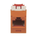 Conector Jack RJ45 Estilo TG, Mini-Com, Categoría 5e, de 8 Posiciones y 8 Cables, Color Naranja