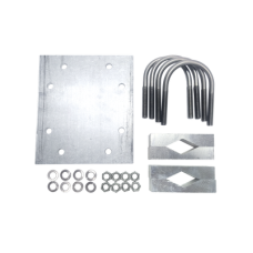 Montaje de 4 grapas de servicio pesado con 2 barras de extensión para mástil de hasta 2 Montaje de 4 grapas de servicio pesado con 2 barras de extensión para mástil de hasta 2