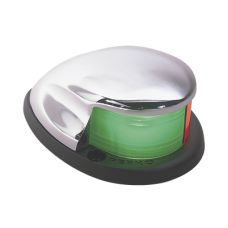 Luz Bi-Color de Montaje Horizontal con Carcasa Cromada para Embarcaciones a Motor Menores de 20 Metros