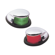 Set de Luces Laterales de Montaje Horizontal con Carcasa Cromada para Embarcaciones a Motor de Menos de 20 Metros