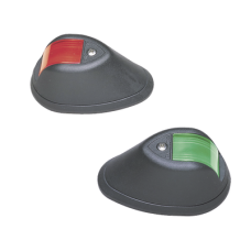Set de Luces de Navegación Verticales Rojo / Verde con Carcasa en Color Negro para Embarcaciones a Motor de Menos de 20 Metros