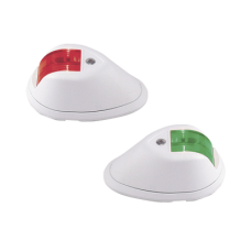 Set de Luces de Navegación Verticales Rojo / Verde con Carcasa en Color Blanco para Embarcaciones a Motor de Menos de 20 Metros