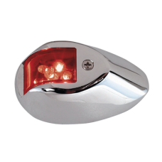 Set de Luces de Navegación Verticales Rojo / Verde con Carcasa en Cromo para Embarcaciones a Motor de Menos de 20 Metros