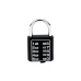 Candado Digital de Combinación M40 / No Requiere Llave / Combinación única integrada por 4 dígitos / Color Negro.