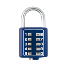 Candado Digital de Combinación M40 / No Requiere Llave / Combinación única integrada por 4 dígitos / Color Azul. Candado Digital de Combinación M40 / No Requiere Llave / Combinación única integrada por 4 dígitos / Color Azul.