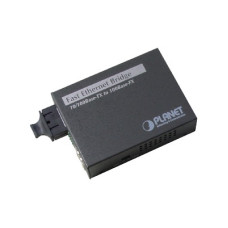 Convertidor de medios 100 Mbps UTP/fibra óptica Mono-Modo hasta 15 Km, conector SC Convertidor de medios 100 Mbps UTP/fibra óptica Mono-Modo hasta 15 Km, conector SC