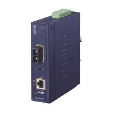 Convertidor de Medios Industrial PoE+ 1000BASE-LX a 10/100/1000BASE-T 802.3at (SC,SM) -20 km