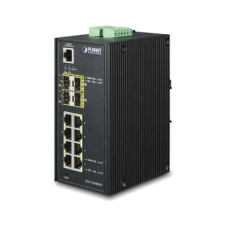 Switch Industrial Administrable de 8-Puertos 10/100/1000T + 4-Puertos 100/1000X SFP Switch Industrial Administrable de 8-Puertos 10/100/1000T + 4-Puertos 100/1000X SFP