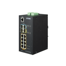 Switch Industrial Administrable 8 puertos 10/100/1000 T 802.3at PoE + 2 Puertos 100/1000X SFP + 2 puertos 10G SFP+