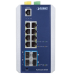 Switch Ethernet Gestionado Capa 3 Industrial DIN-rail / Red Extendida de 10G para Fábricas y Áreas Metropolitanas / 8 Puertos RJ45 10/100/1000BASE-T / 4 Puertos SFP+ 10GBASE-SR/LR / Temp. Operativa -40 a 75 grados C / Protección ESD a