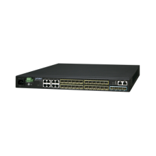 Switch Administrable L3 16-Puertos 100/1000X SFP, 8-Puertos Gigabit TP/SFP, 4-Puertos 10G SFP+ Stackable Switch Administrable L3 16-Puertos 100/1000X SFP, 8-Puertos Gigabit TP/SFP, 4-Puertos 10G SFP+ Stackable