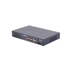 Switch PoE+ / Distancia 250 Metros / 8 Puertos + 2 Combo TP/SFP Gigabit y Pantalla LCD Para Monitoreo Switch PoE+ / Distancia 250 Metros / 8 Puertos + 2 Combo TP/SFP Gigabit y Pantalla LCD Para Monitoreo