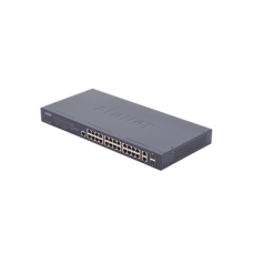 Switch administrable de 24 puertos 10/100TX PoE+ y 2 puertos combo TP/SFP Gigabit Switch administrable de 24 puertos 10/100TX PoE+ y 2 puertos combo TP/SFP Gigabit