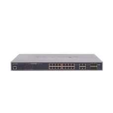Switch administrable L2, 16 puertos 10/100/1000T Ultra PoE + 4 puertos Gigabit Combo TP/SFP Switch administrable L2, 16 puertos 10/100/1000T Ultra PoE + 4 puertos Gigabit Combo TP/SFP
