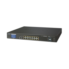 Switch Administrable Capa 3, 16 Puertos Gigabit con PoE 802.3bt, 2 Puertos 10 G SFP+, Pantalla Táctil (400 W) Switch Administrable Capa 3, 16 Puertos Gigabit con PoE 802.3bt, 2 Puertos 10 G SFP+, Pantalla Táctil (400 W)